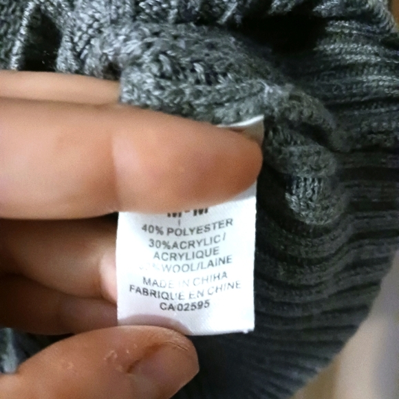 Wool Blend Sweater- Sz. MEDIUM// Grey - Picture 3 of 5